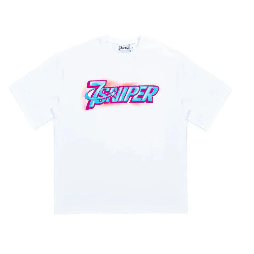 Triple Sevens x Sniper Gang 7Sniper Air Brush White T-Shirt