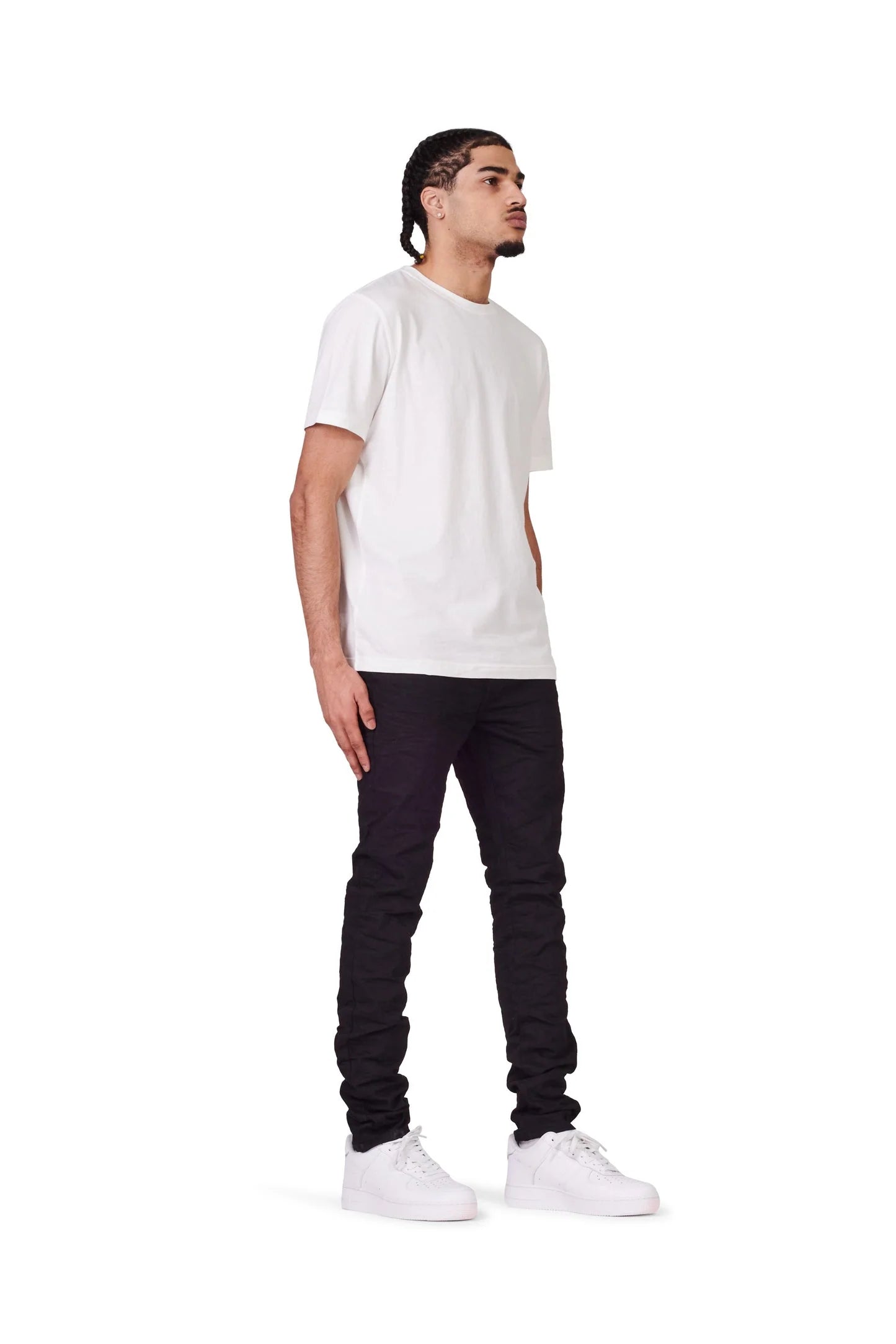 Purple Brand Low Rise Skinny Jeans Black Raw (P001-BLKR222)