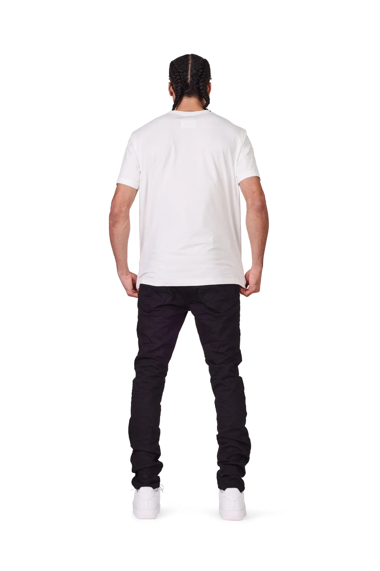 Purple Brand Low Rise Skinny Jeans Black Raw (P001-BLKR222)