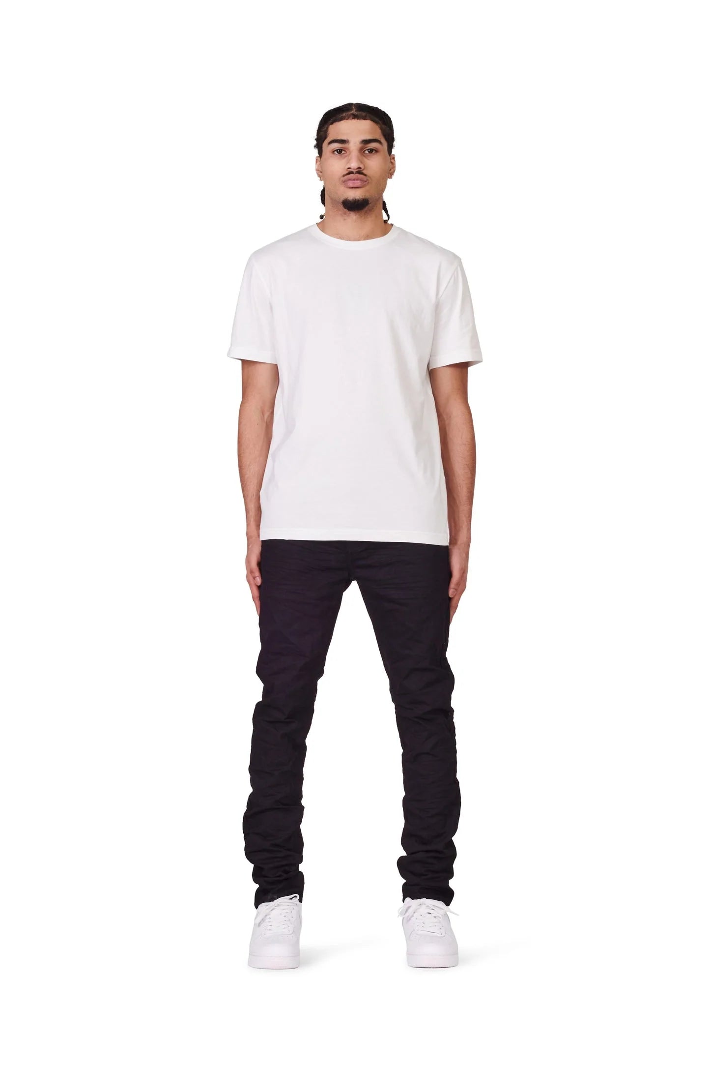 Purple Brand Low Rise Skinny Jeans Black Raw (P001-BLKR222)