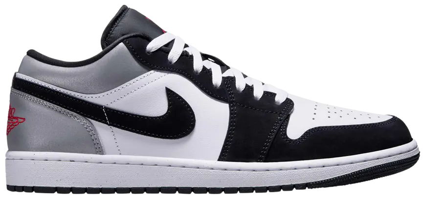 Jordan 1 Low: White Black Matte Silver Men (No Box)