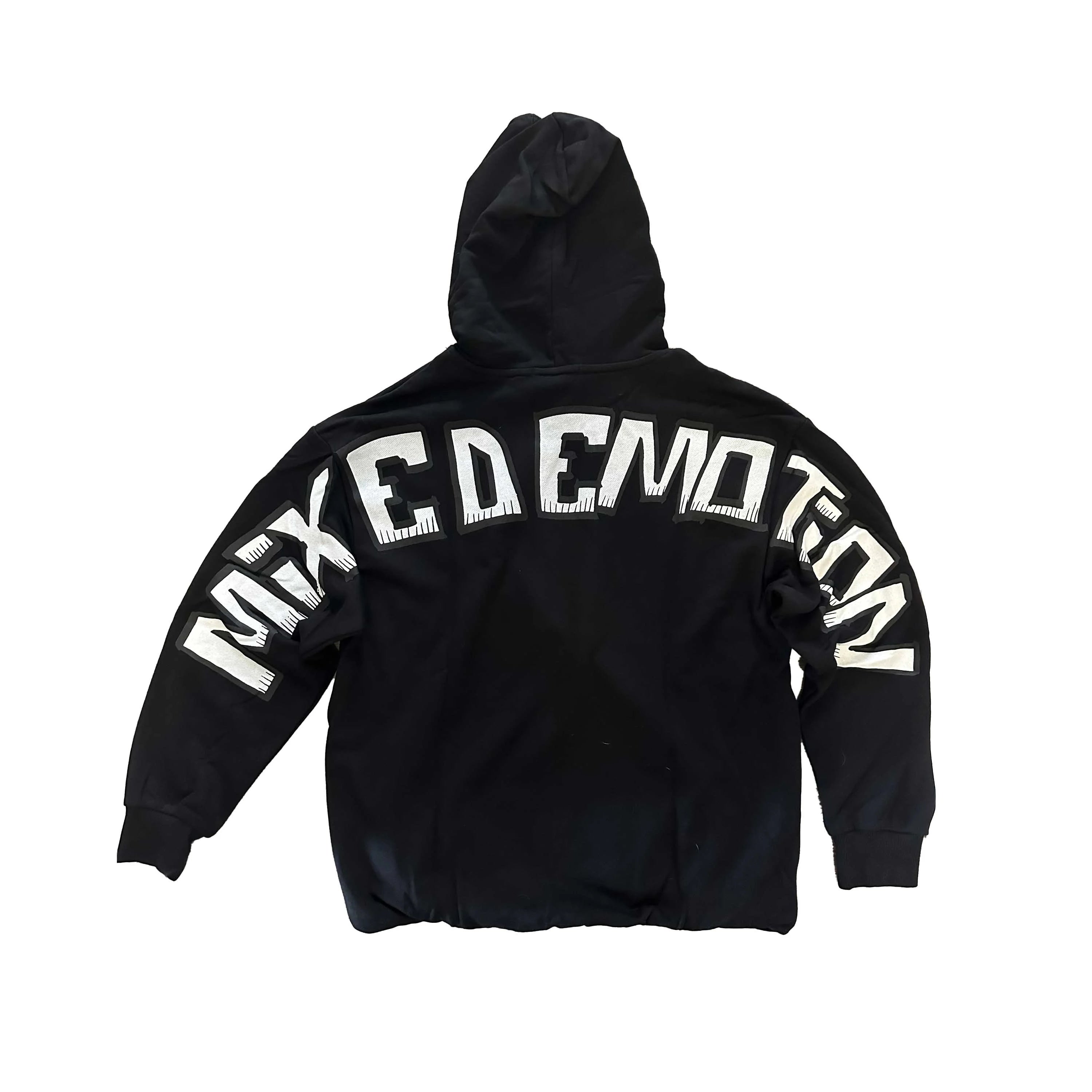 Mixed Emotion Black Monster Cropped Hoodie
