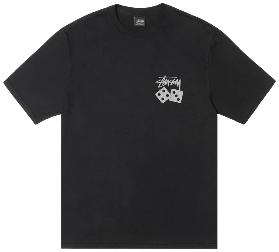 Stussy Dice Pigment Dyed Black T-Shirt