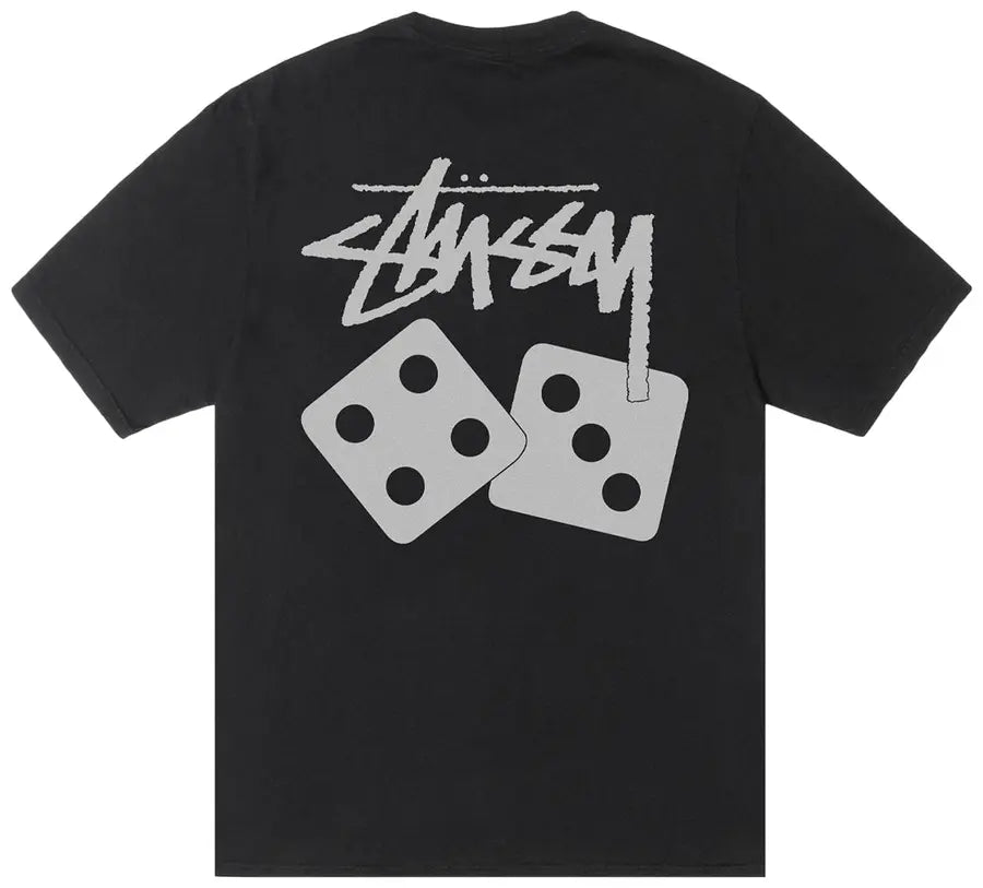 Stussy Dice Pigment Dyed Black T-Shirt