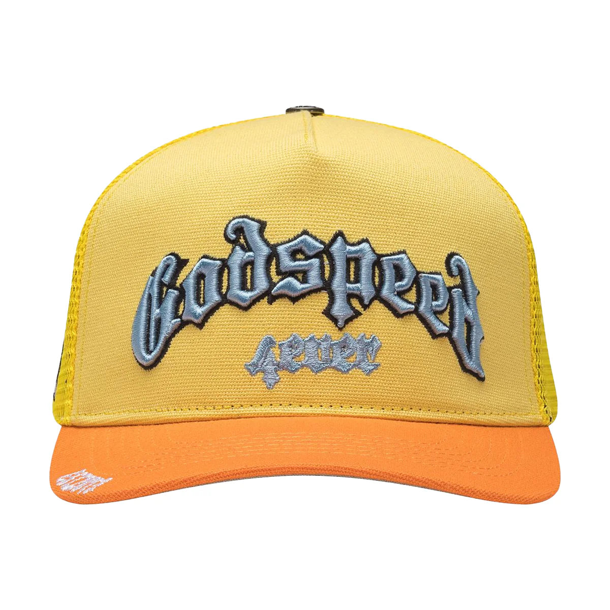 Godspeed Forever Trucker Hat Yellow Orange