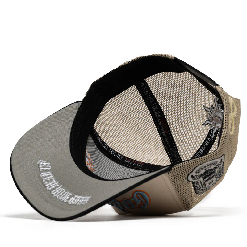 Godspeed Forever Trucker Hat Bone/Blue/Orange