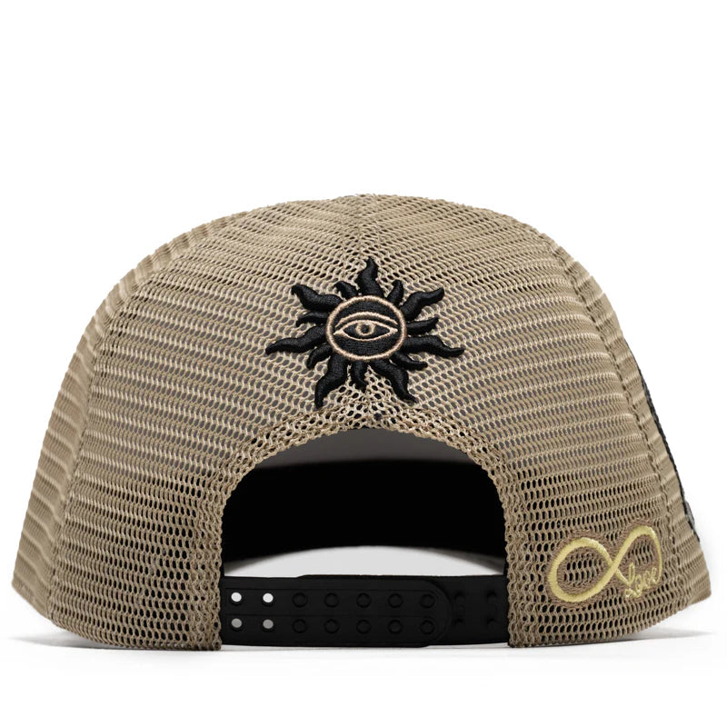 Godspeed Forever Trucker Hat Bone/Blue/Orange