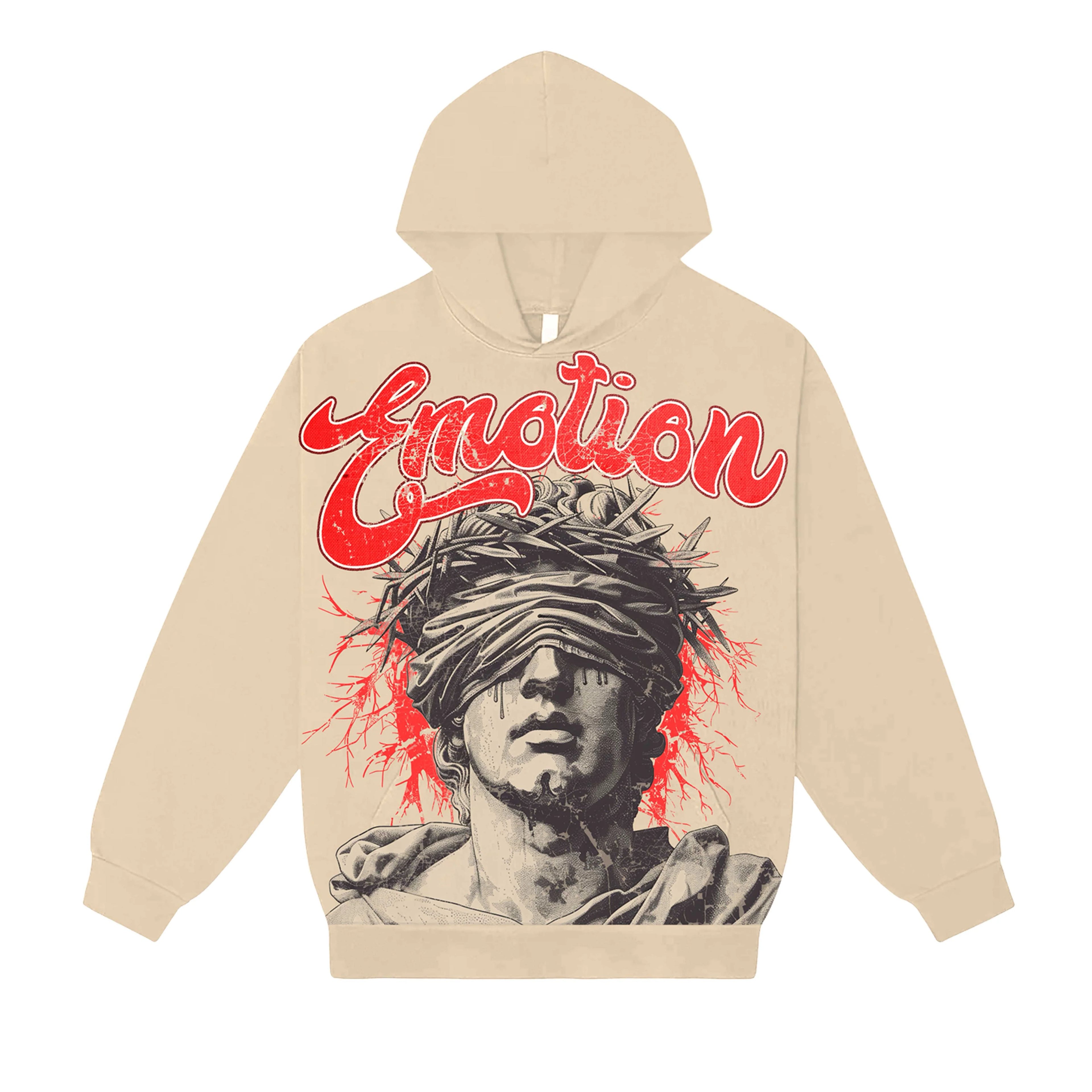 Mixed Emotion Cream Blinded Hoodie