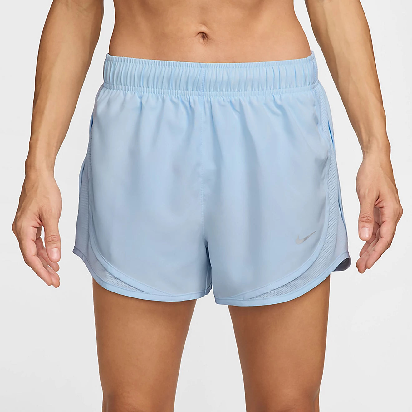 Nike Women's Blue Tint Tempo Dri-FIT Mid Rise Running Shorts CU8890-445