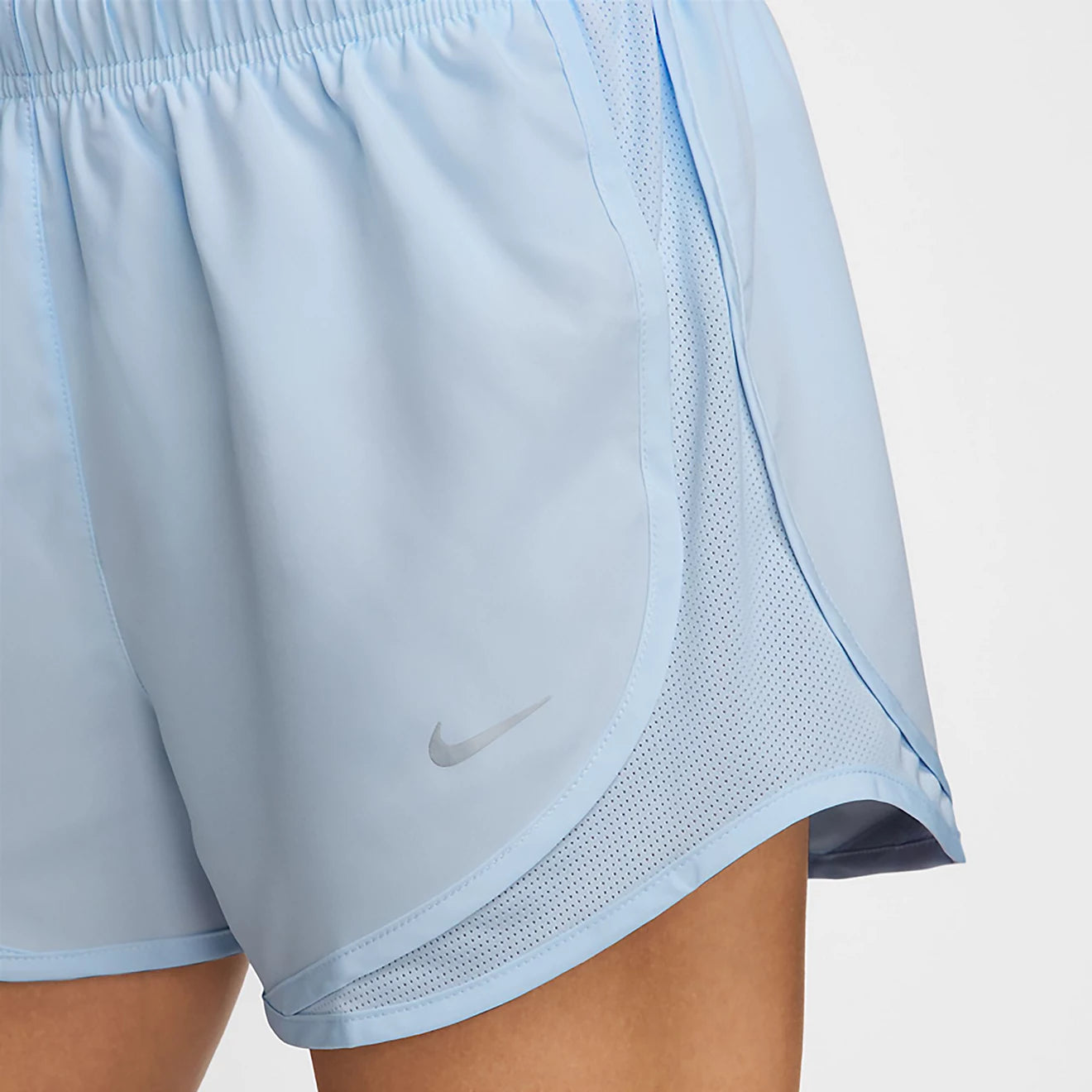 Nike Women's Blue Tint Tempo Dri-FIT Mid Rise Running Shorts CU8890-445