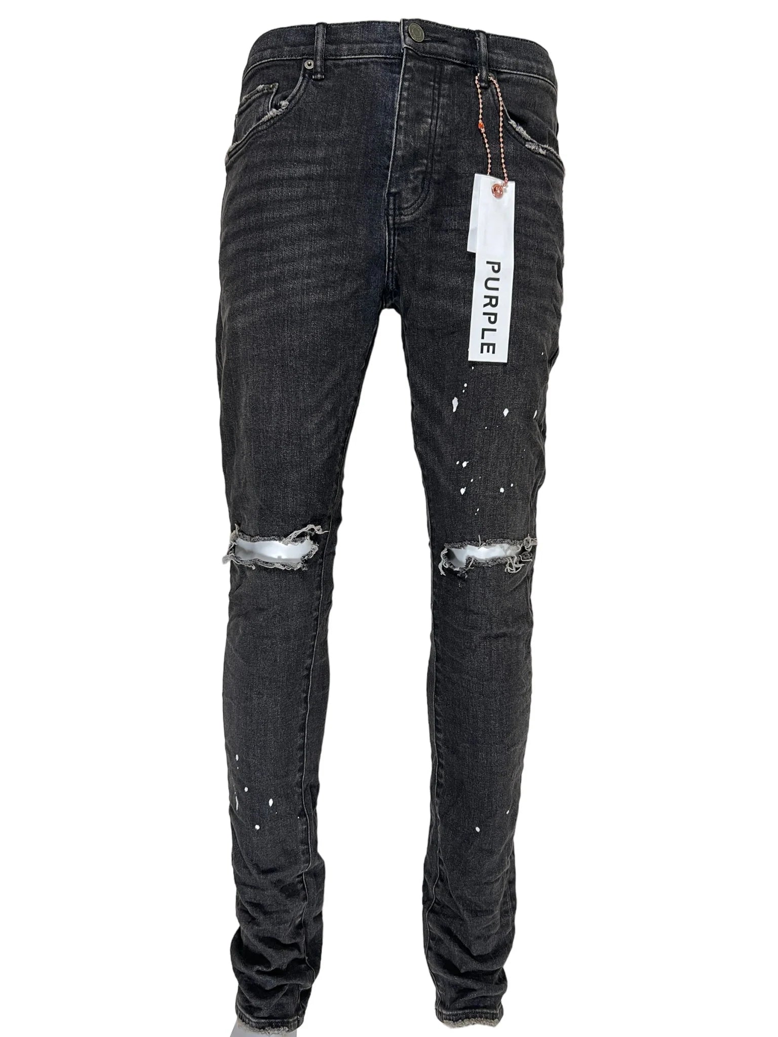 Purple Brand P001 Black Overspray Jeans