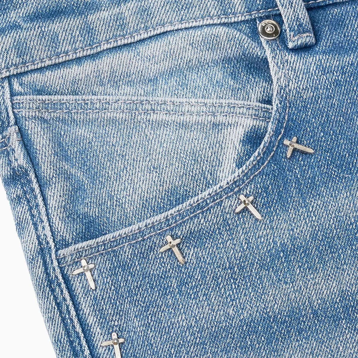 RTA Bryant Ripped Denim Slim Jeans (MF23D671-B1205RPMDB)