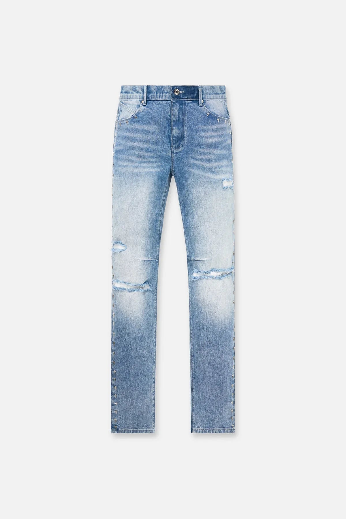 RTA Bryant Ripped Denim Slim Jeans (MF23D671-B1205RPMDB)