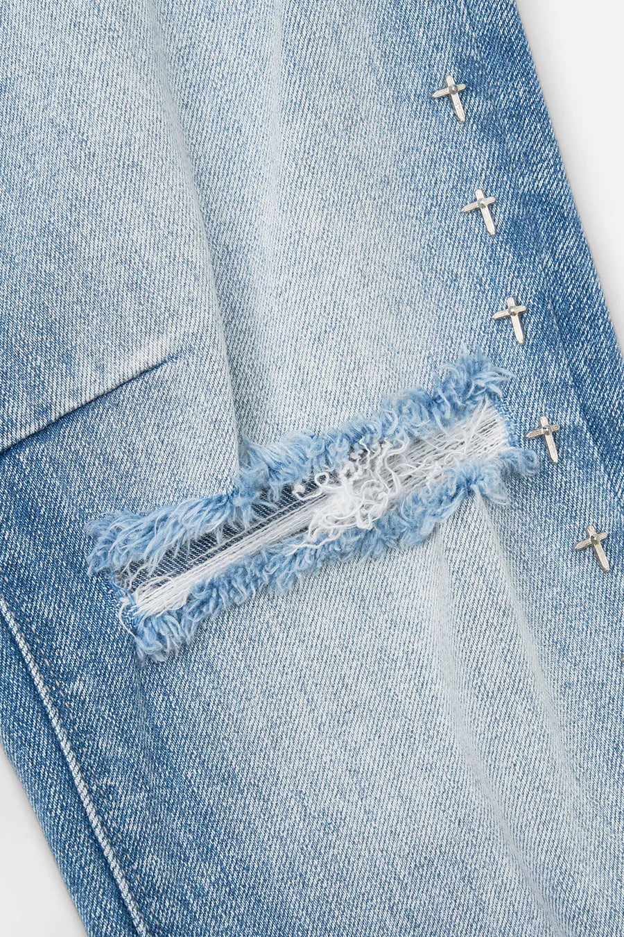 RTA Bryant Ripped Denim Slim Jeans (MF23D671-B1205RPMDB)