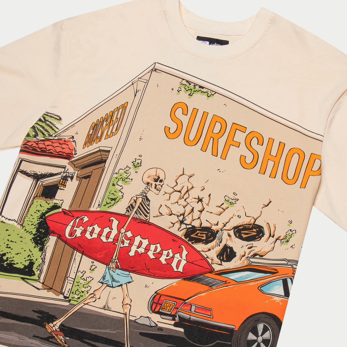 Godspeed Surf Shop T-Shirt Bone