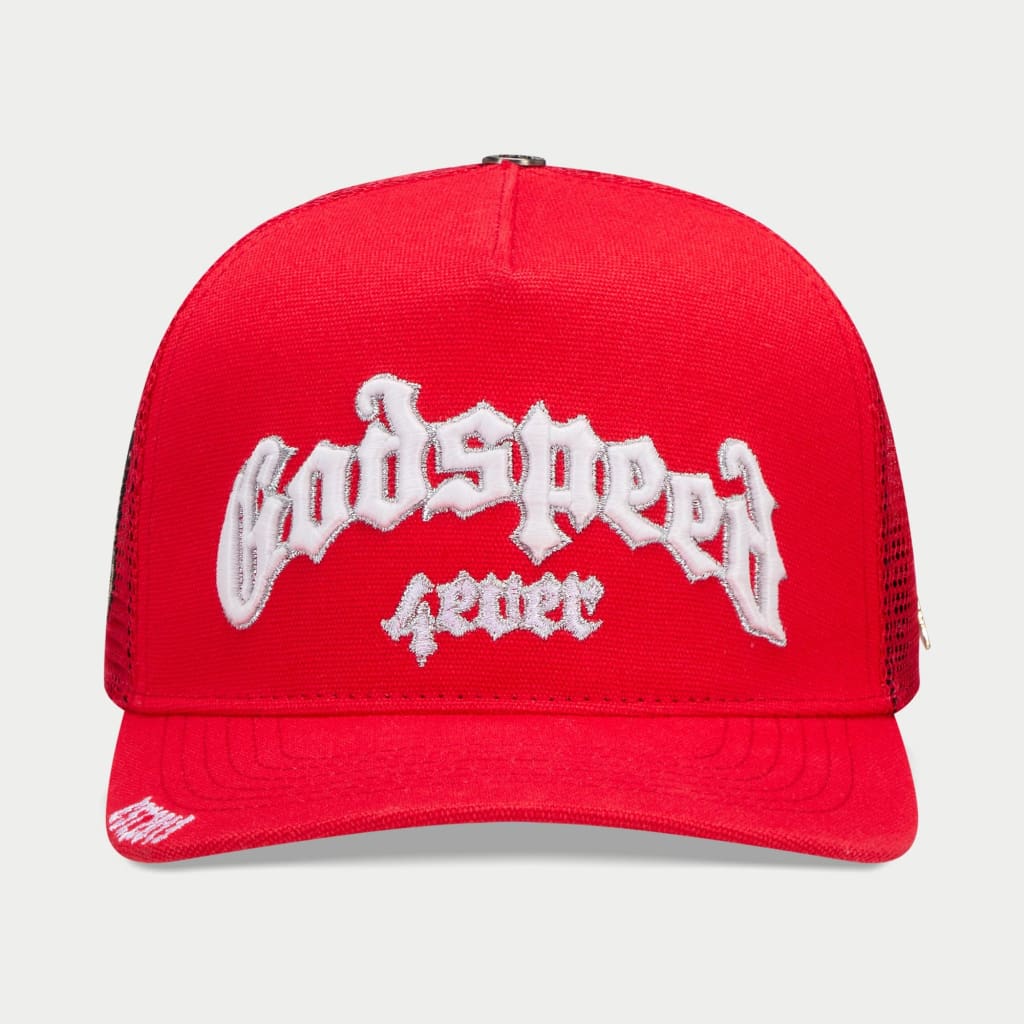Godspeed Forever Trucker Hat Cherry