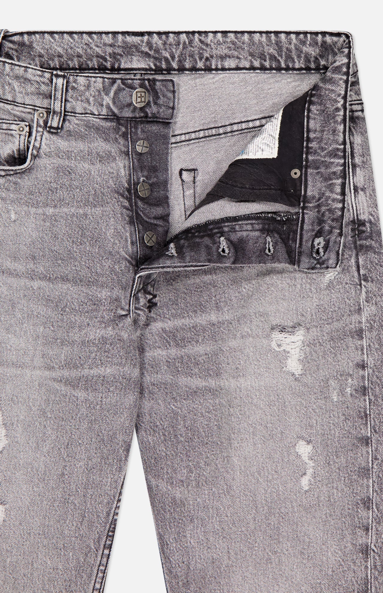 Ksubi Chitch Smoke Scatter Slim Fit Jeans in Gray (MSP25DJ023)