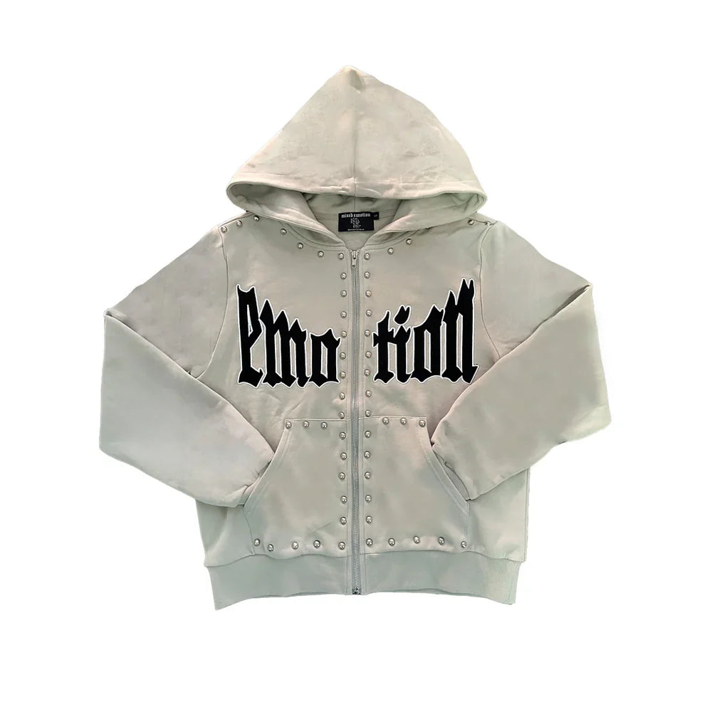 Mixed Emotion Grey Crown Hoodie