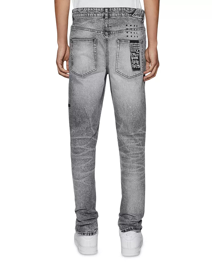 Ksubi Chitch Smoke Scatter Slim Fit Jeans in Gray (MSP25DJ023)