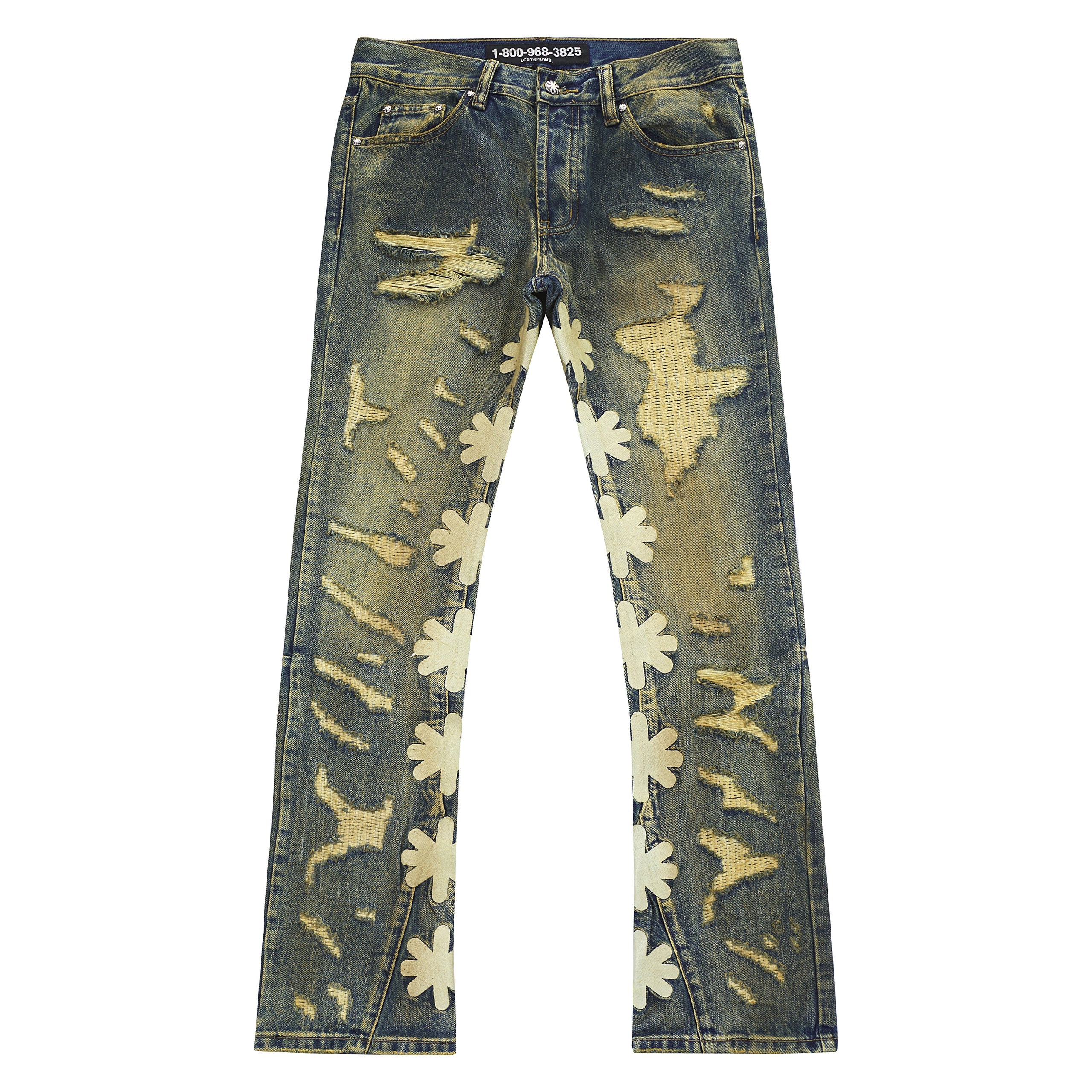 LOSTSHDWS DSTRY SUN LOGO DIRTY DENIM (SAND)