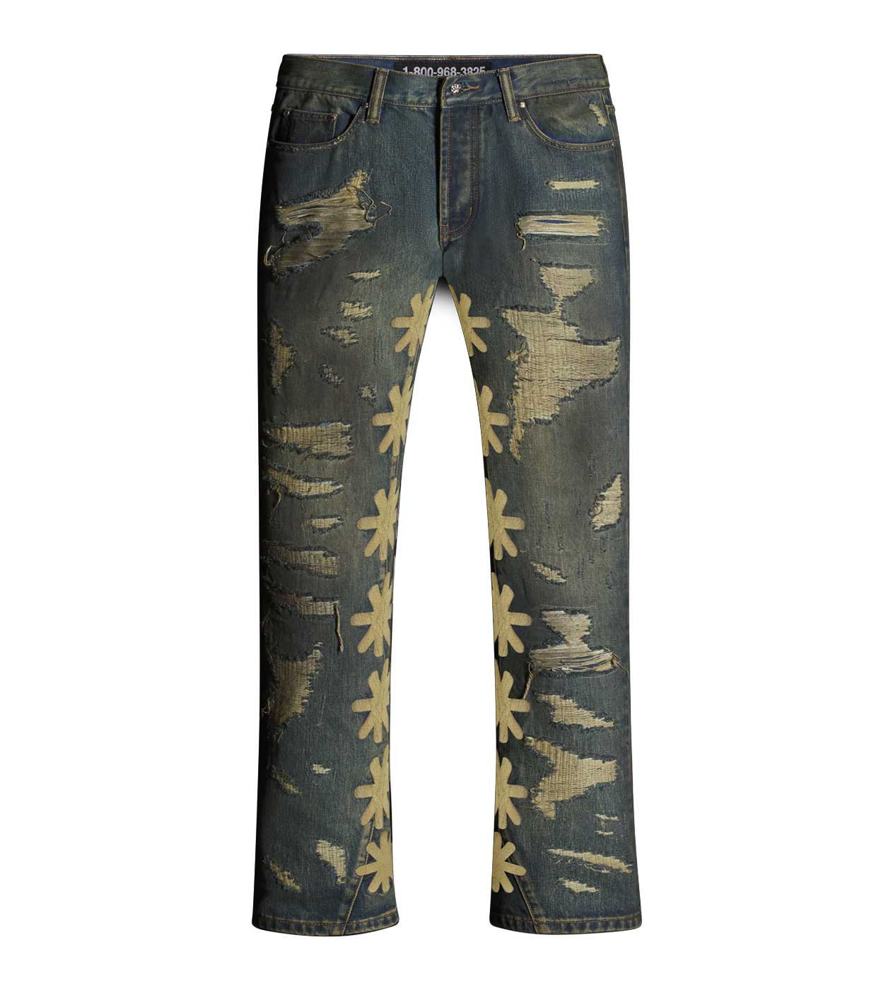 LOSTSHDWS DSTRY SUN LOGO DIRTY DENIM (SAND)