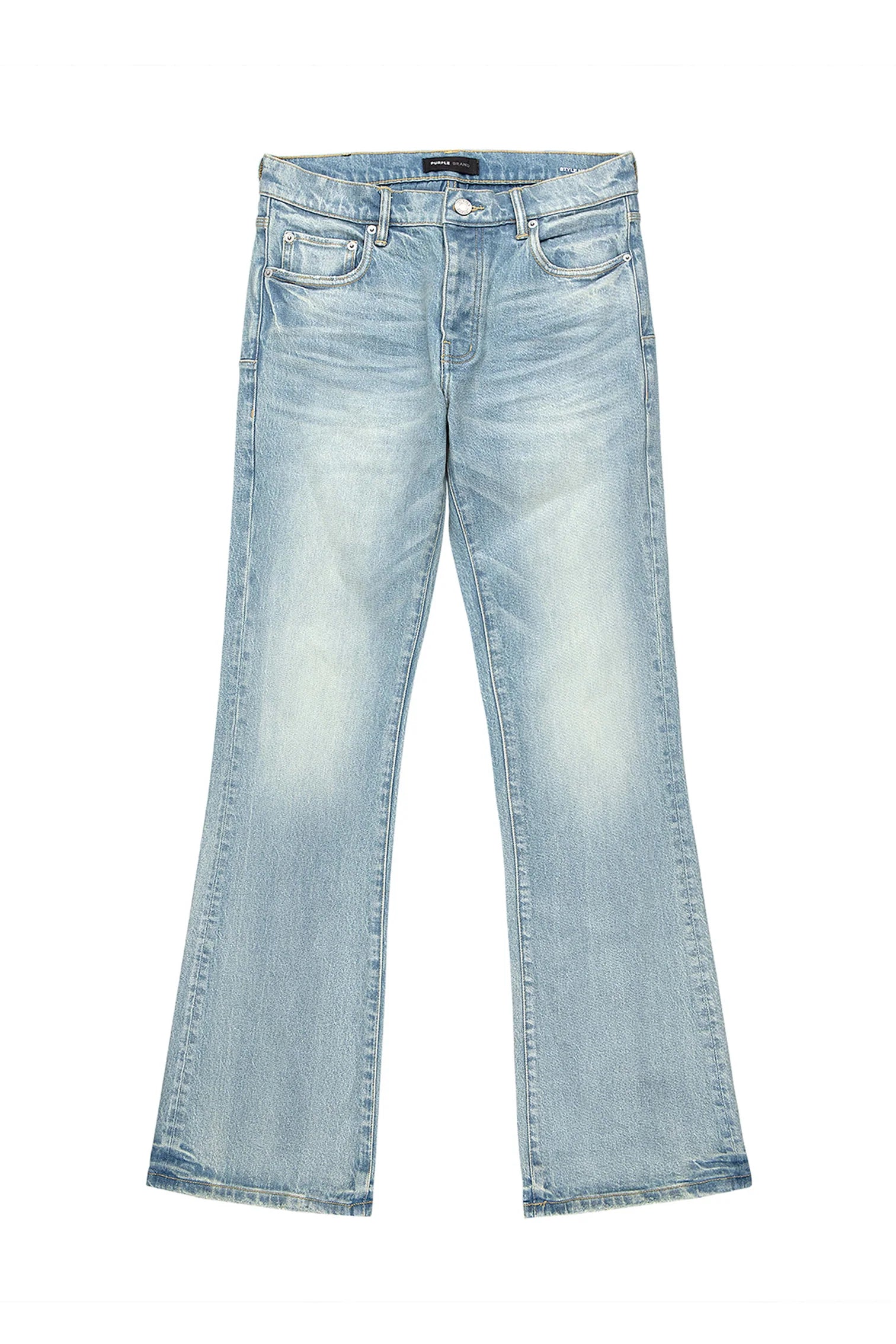 Purple Brand Low Rise Flared Leg Pinner Coated Vintage Jean (P004-TPLG125)
