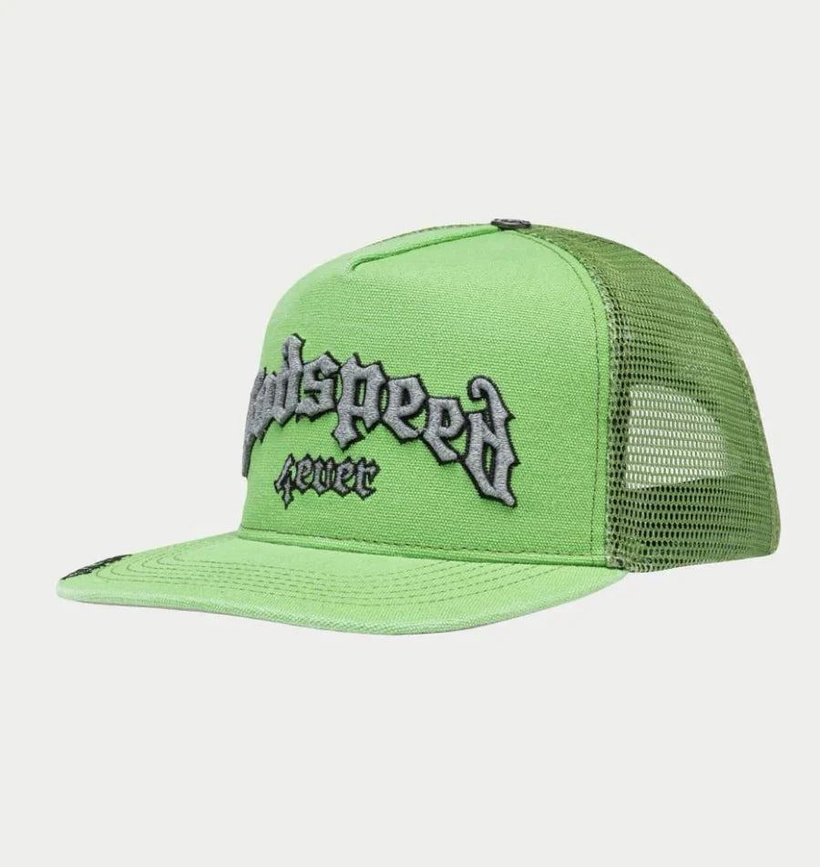 Godspeed Forever Trucker Hat Lime Green