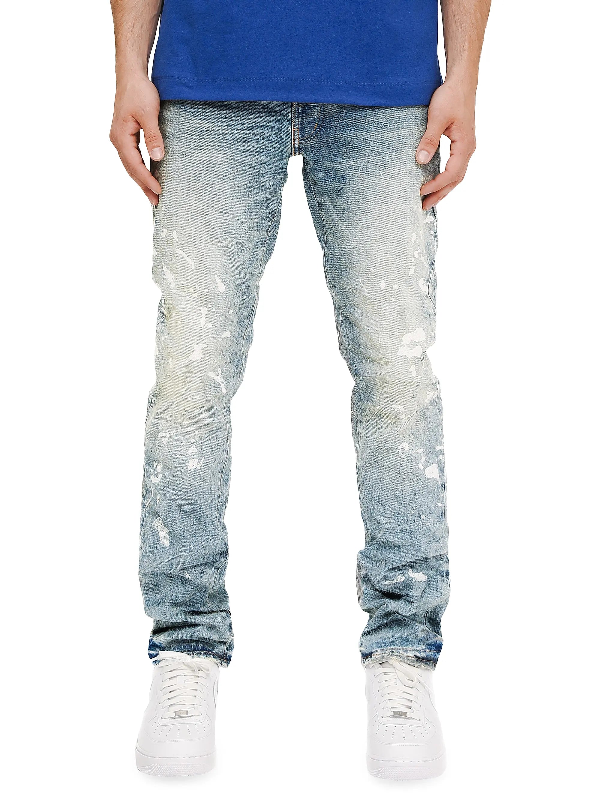 Purple Manganese Paint Slim-Straight Jeans