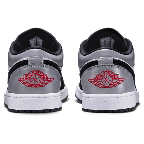 Jordan 1 Low: White Black Matte Silver Men (No Box)