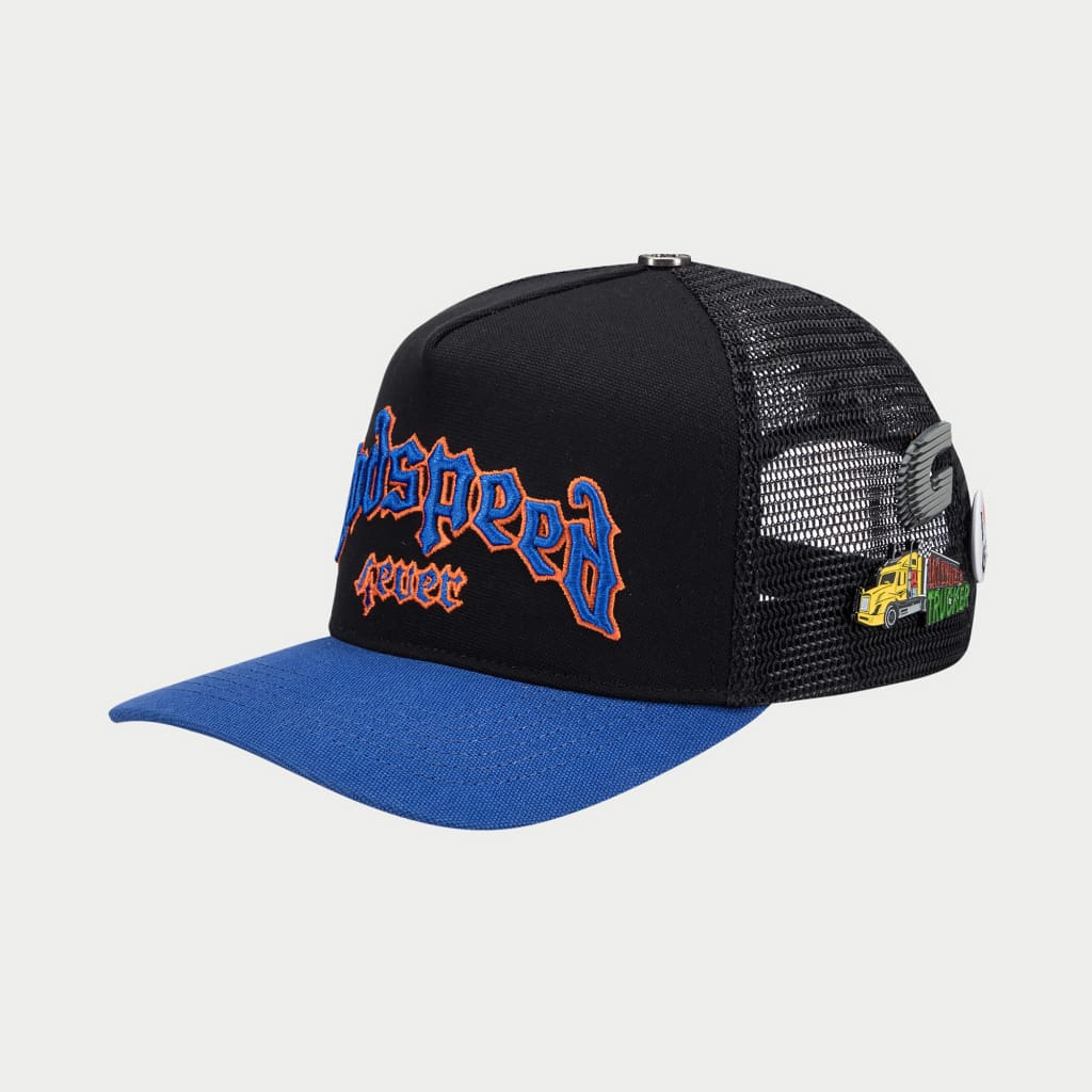 Godspeed FOREVER TRUCKER HAT Black/Blue/Orange