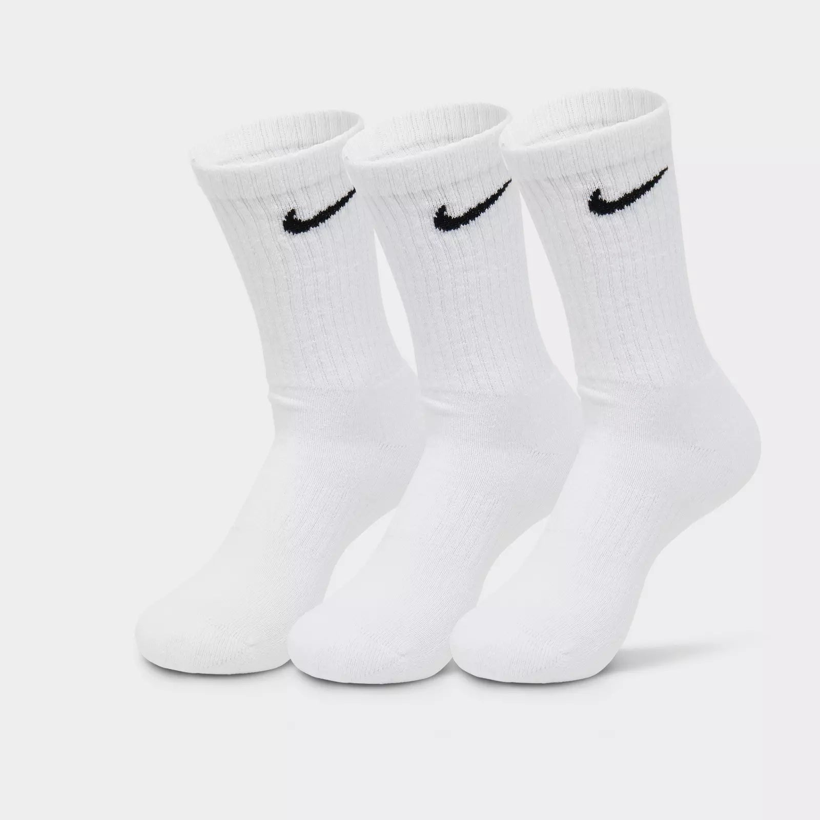 Nike Everyday Cushioned Training Crew Socks (3 Pairs) White/Black