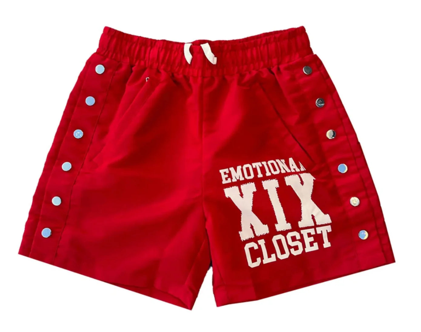 Mixed Emotion Red Backyard Nylon Shorts