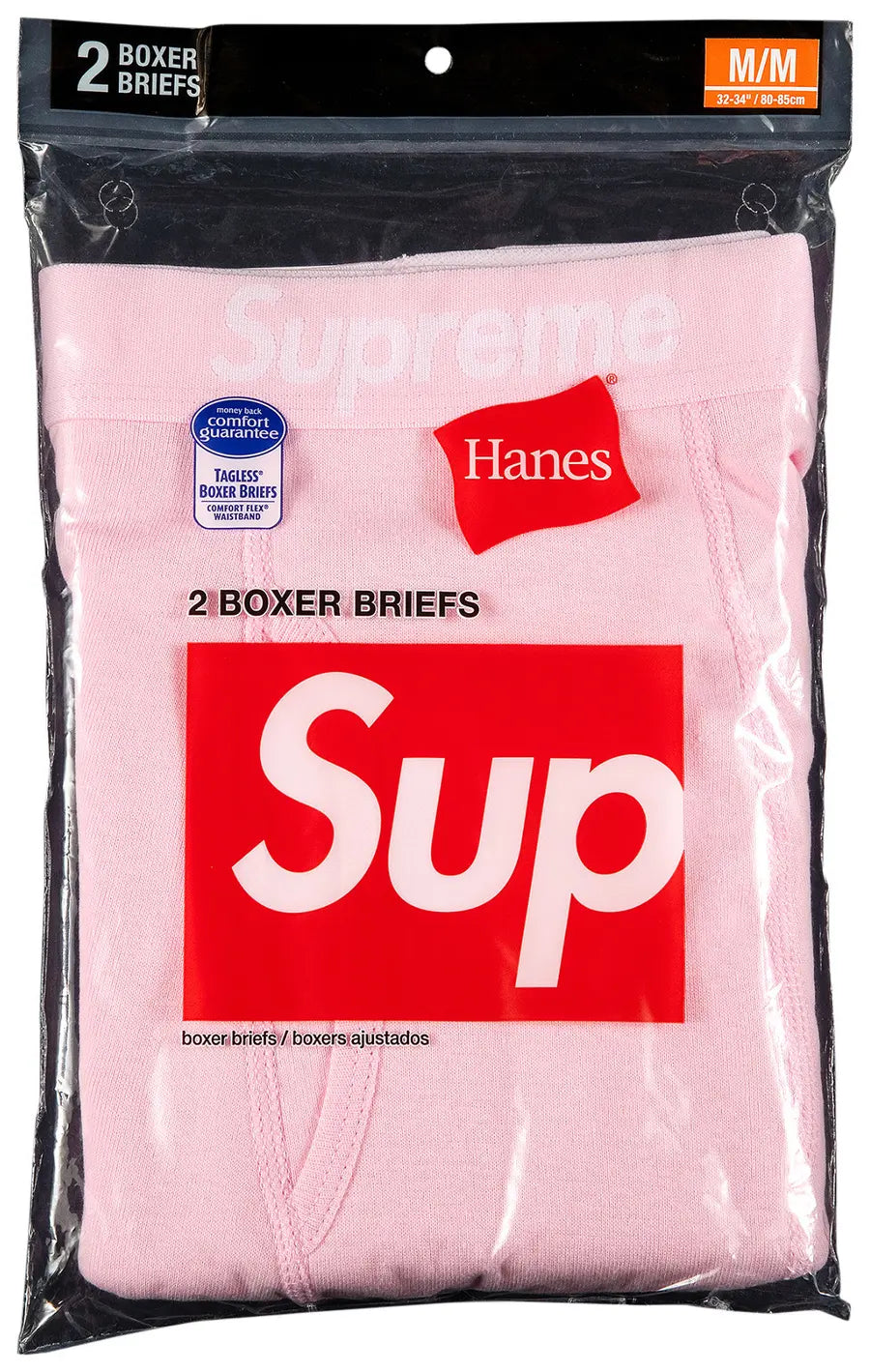 Supreme x Hanes Boxer Briefs (2 Pack) Pink