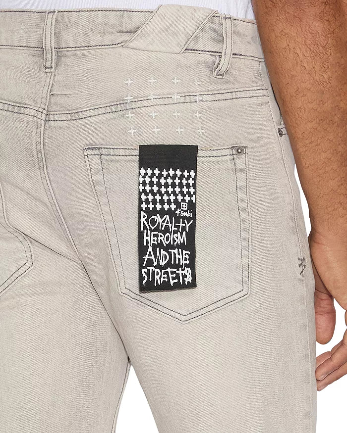 Ksubi Chitch Pluto Slim Fit Jeans in Gray (MPF24DJ016)