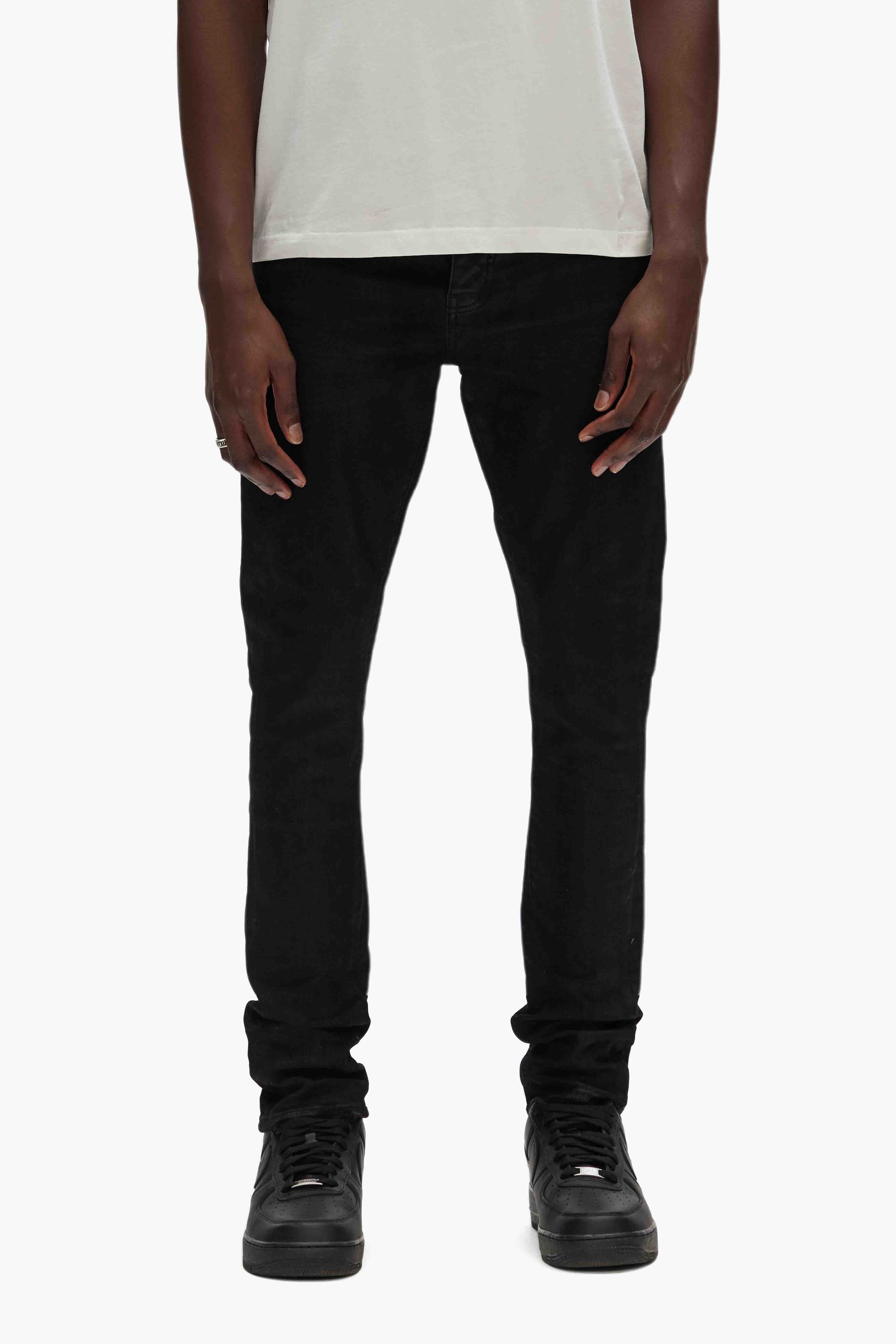 Purple Brand P001 Black Resin 3/D Jeans (P001-BLR)