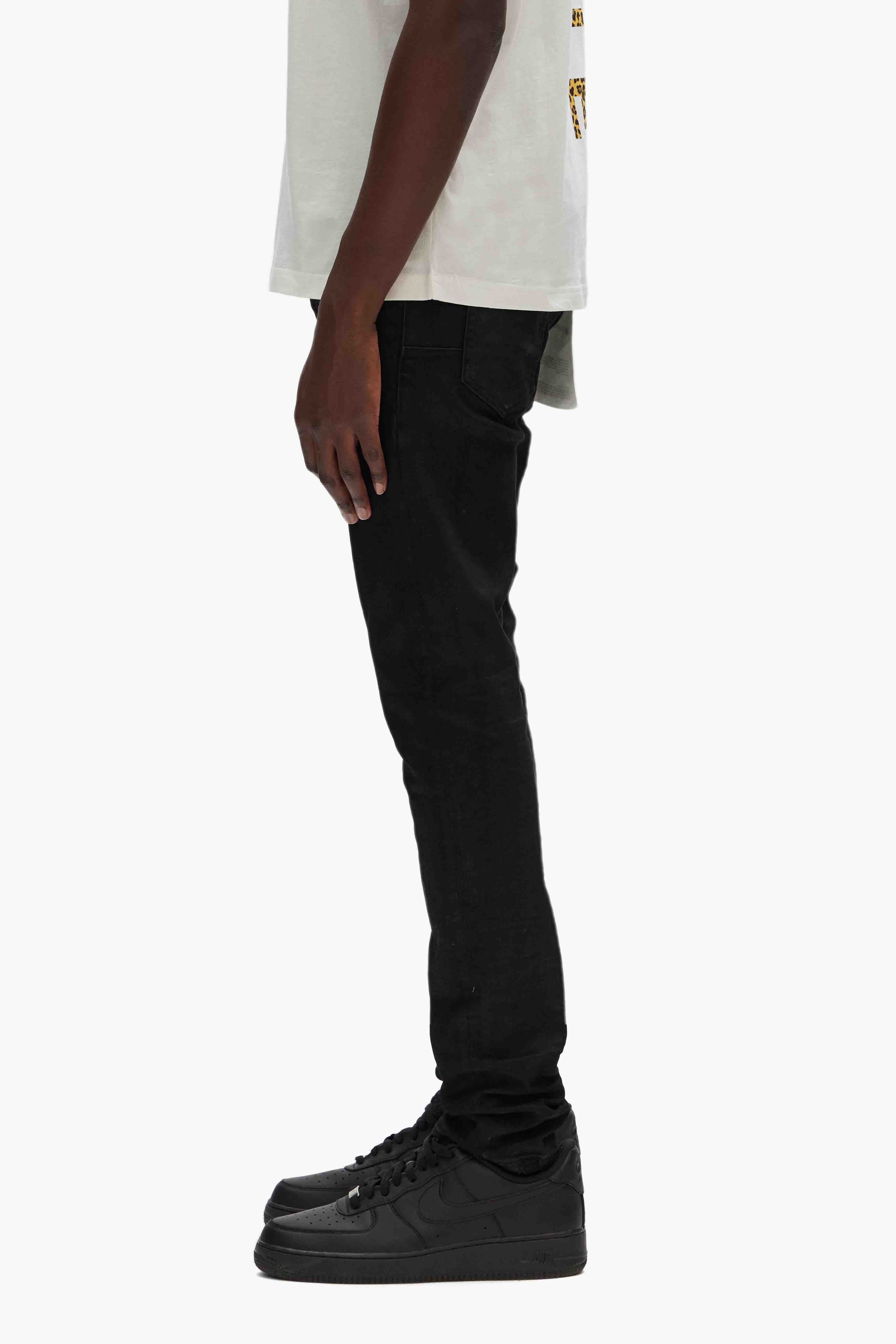 Purple Brand P001 Black Resin 3/D Jeans (P001-BLR)