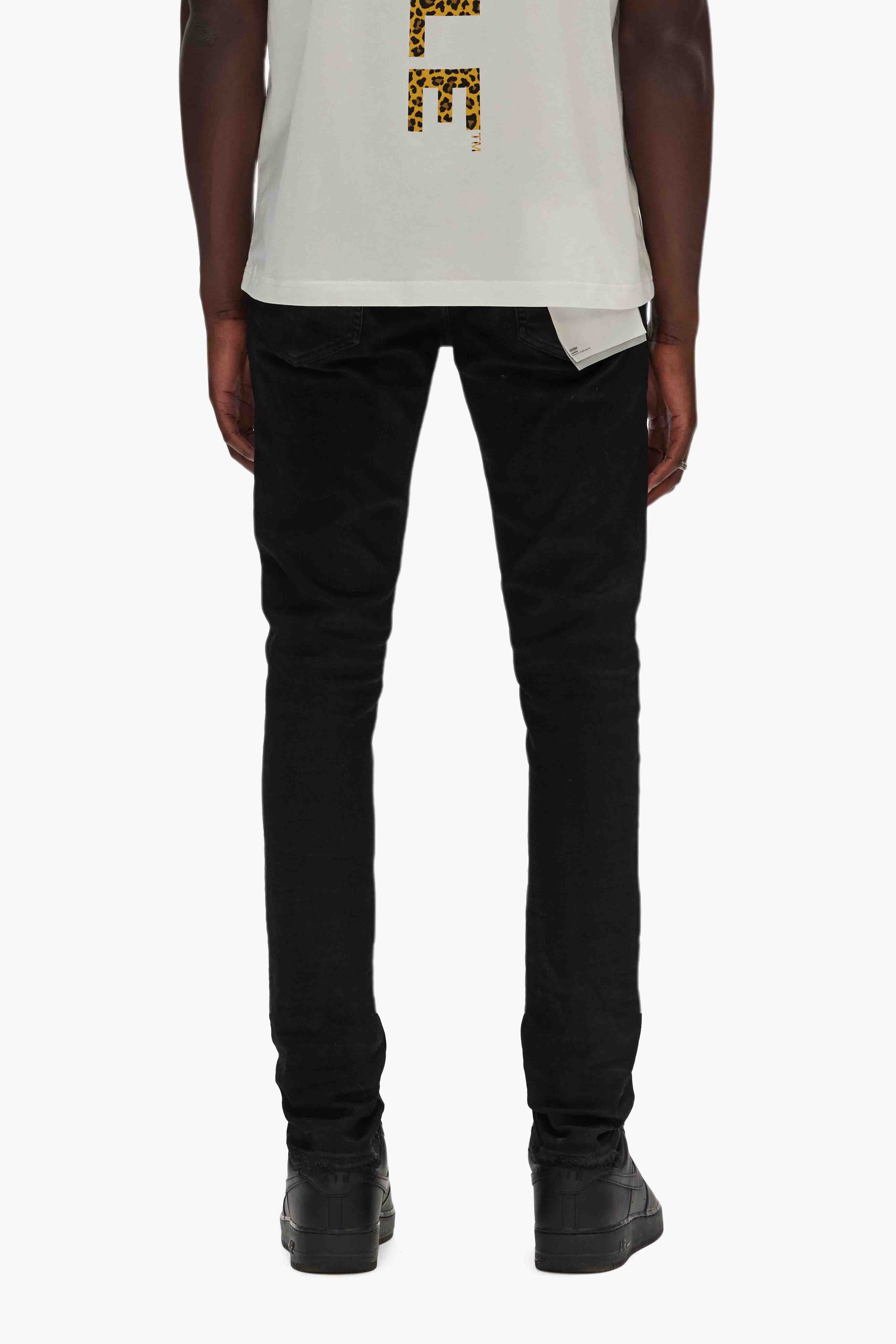Purple Brand P001 Black Resin 3/D Jeans (P001-BLR)