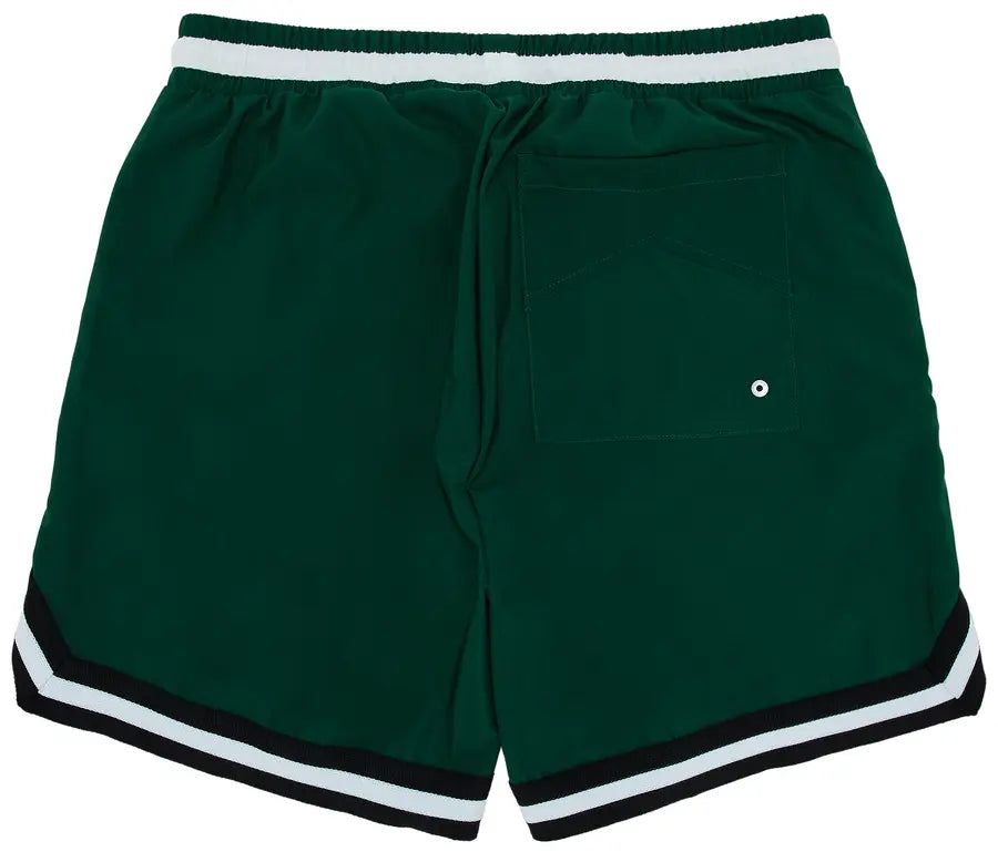 Rhude Logo Basketball Swim Short Forest Green/Black/White