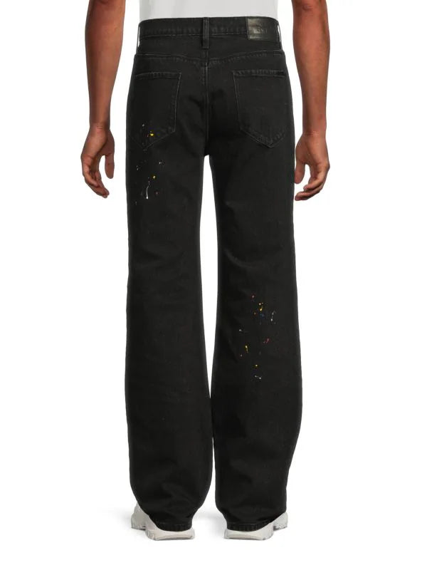 RTA Ricardo Black Tri Paint Jeans (MRLDD888-B1838BKTRI)