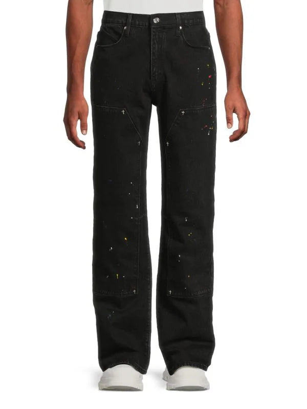 RTA Ricardo Black Tri Paint Jeans (MRLDD888-B1838BKTRI)