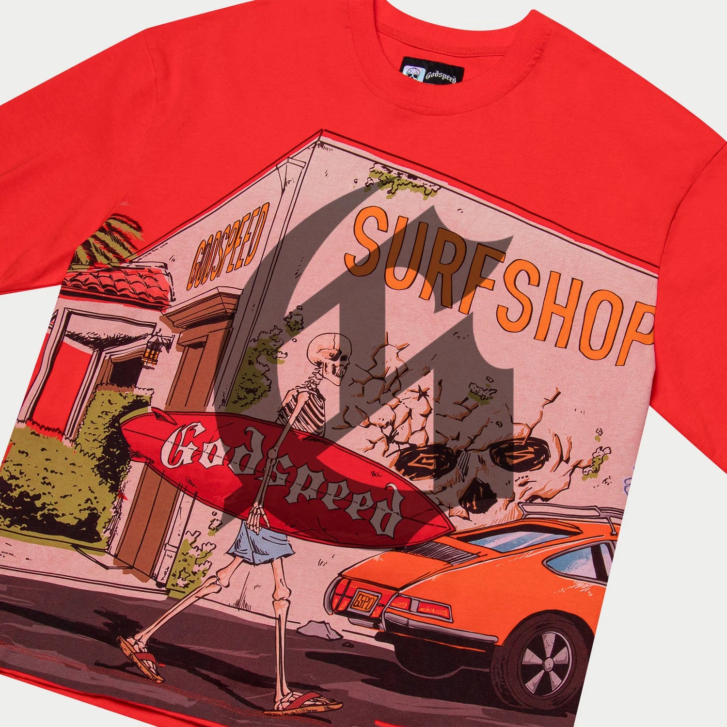 Godspeed Surf Shop T-Shirt Red