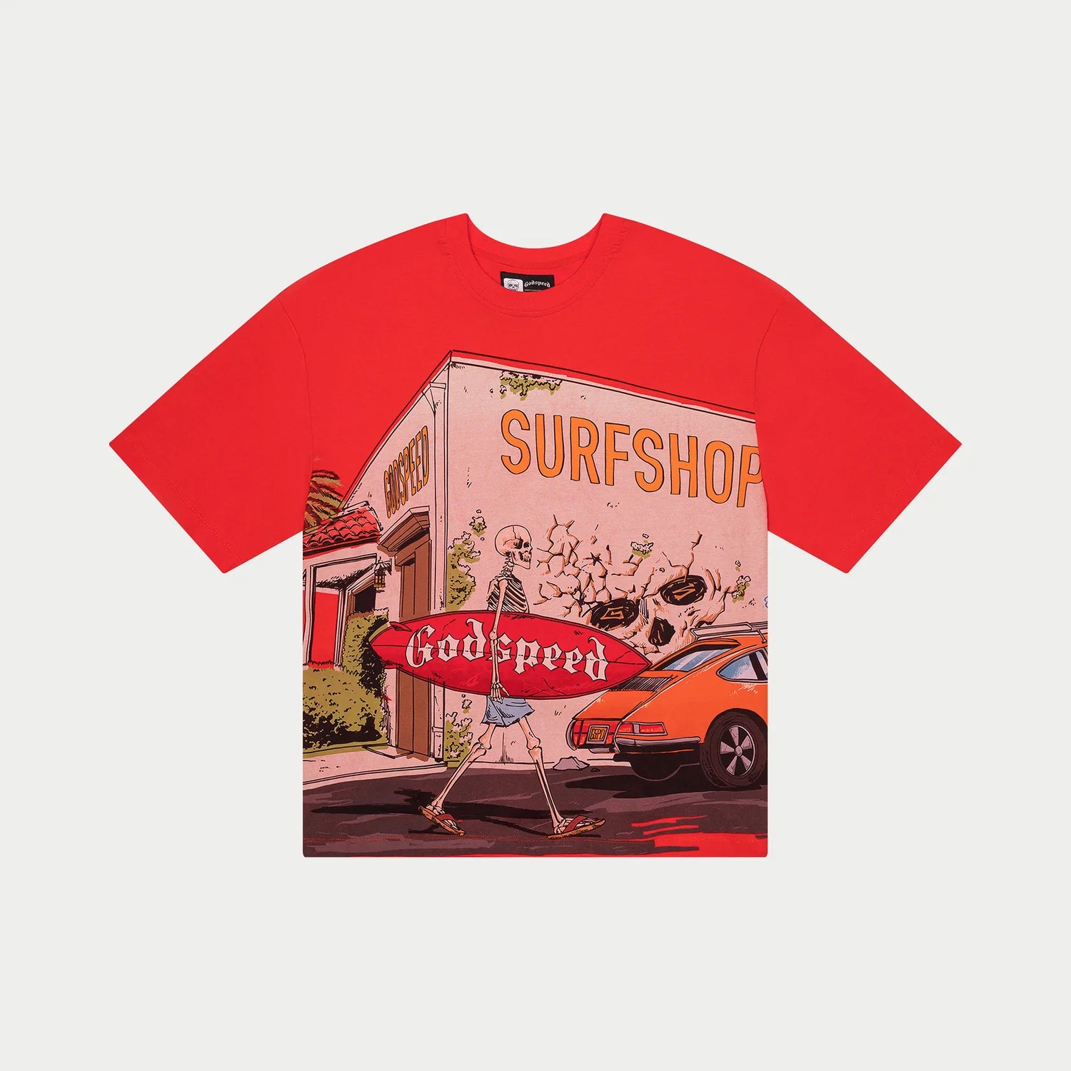 Godspeed Surf Shop T-Shirt Red