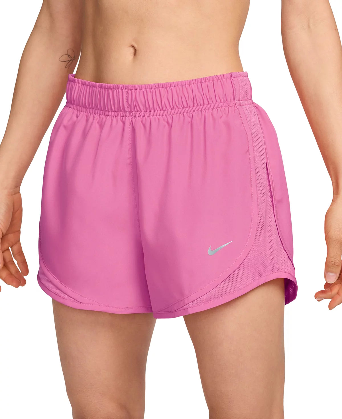 Nike Women's Pink Tempo Dri-FIT Mid Rise Running Shorts CU8890-686
