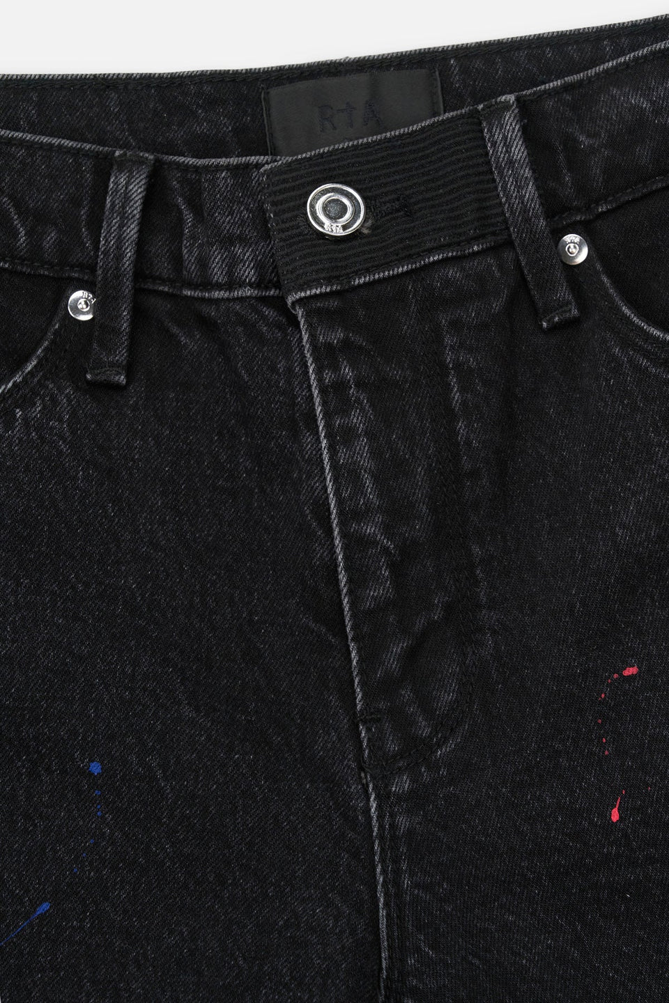 RTA Olivier Skinny Jean Black Tri Paint (MRLDD888-B1838BKTRI)