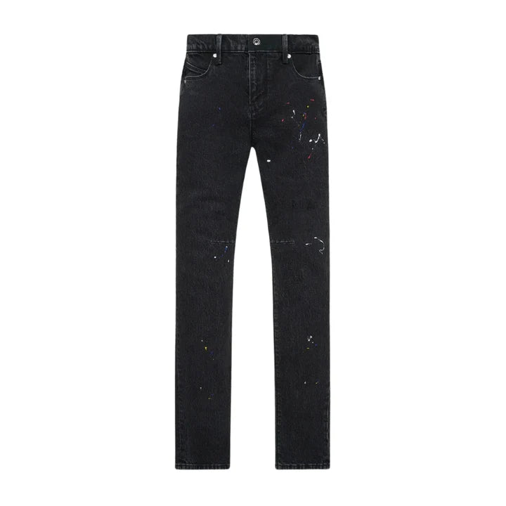 RTA Olivier Skinny Jean Black Tri Paint (MRLDD888-B1838BKTRI)