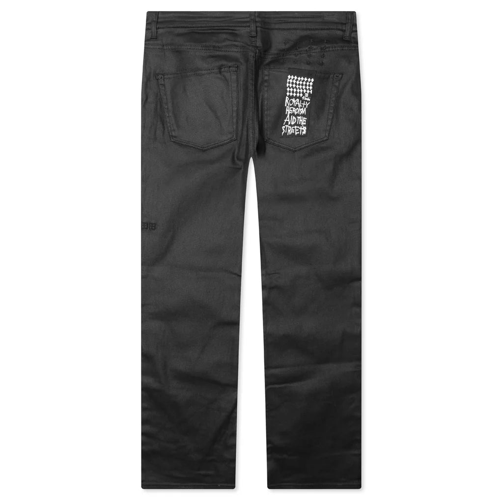Ksubi Bronko Wax Wash Bootcut Jeans Black (MPF24DJ027)