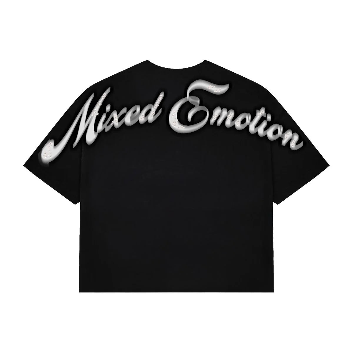 Mixed Emotion Black Pearl Cropped T Shirt