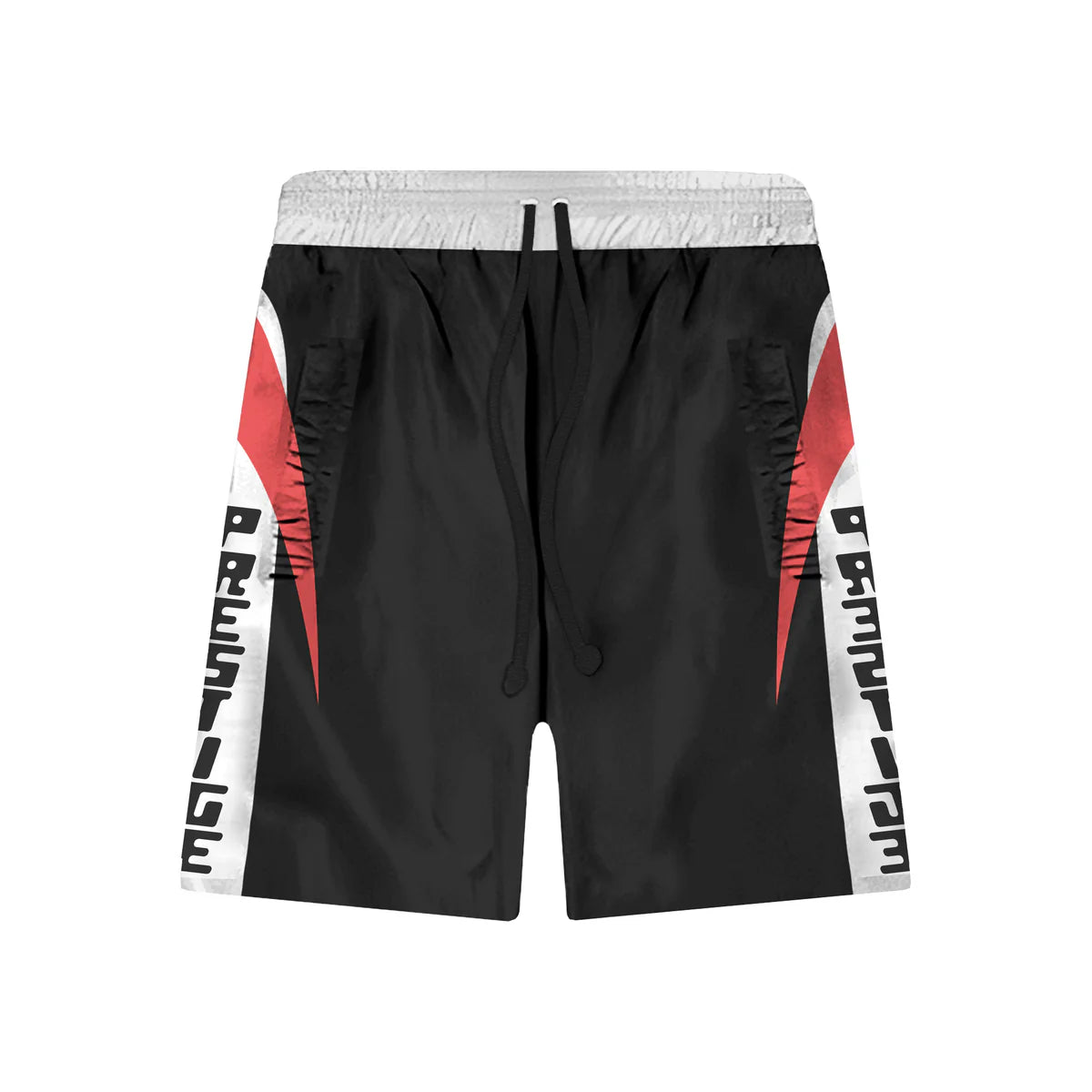 Prestige Black/White/Red Nylon Shorts