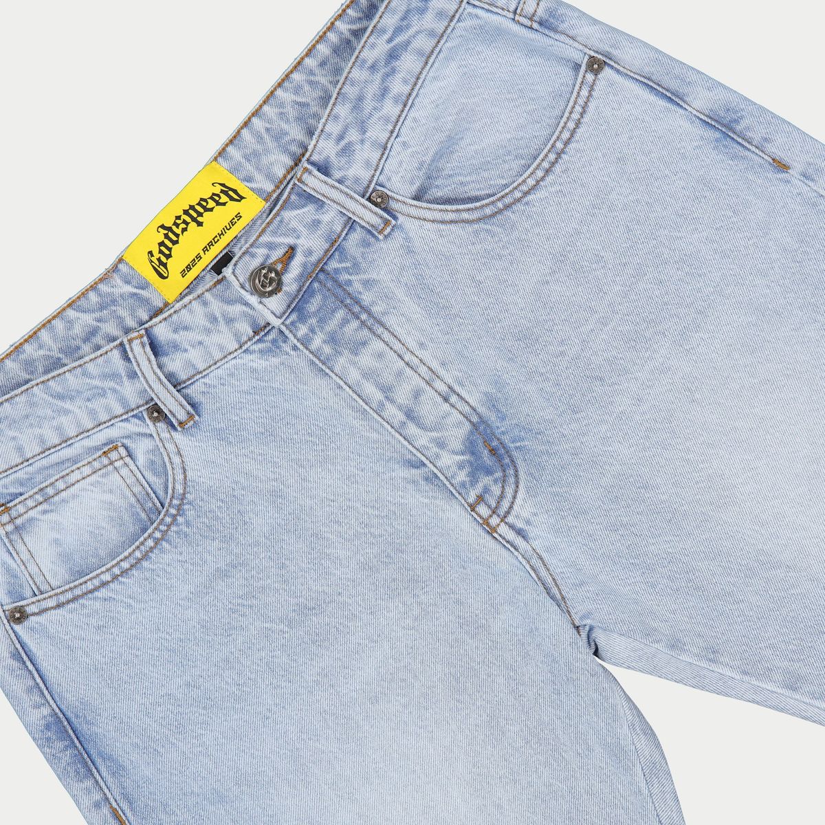 Godspeed OG Logo Flared Denim Printed Blue
