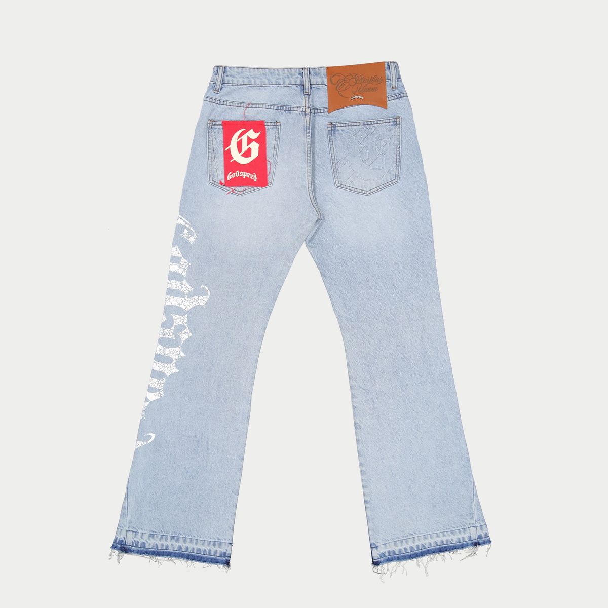 Godspeed OG Logo Flared Denim Printed Blue
